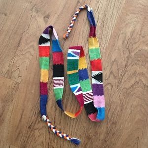 Mexican blanket knot waist belt southwest boho